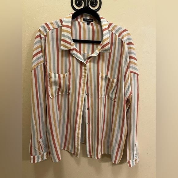 Dear John Tops - Dear John Multicolor Striped Button Down Shirt